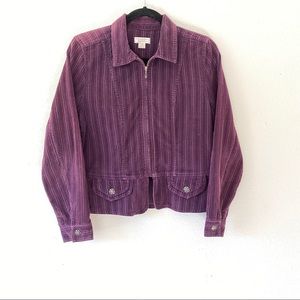 Christopher & Banks Purple corduroy jacket